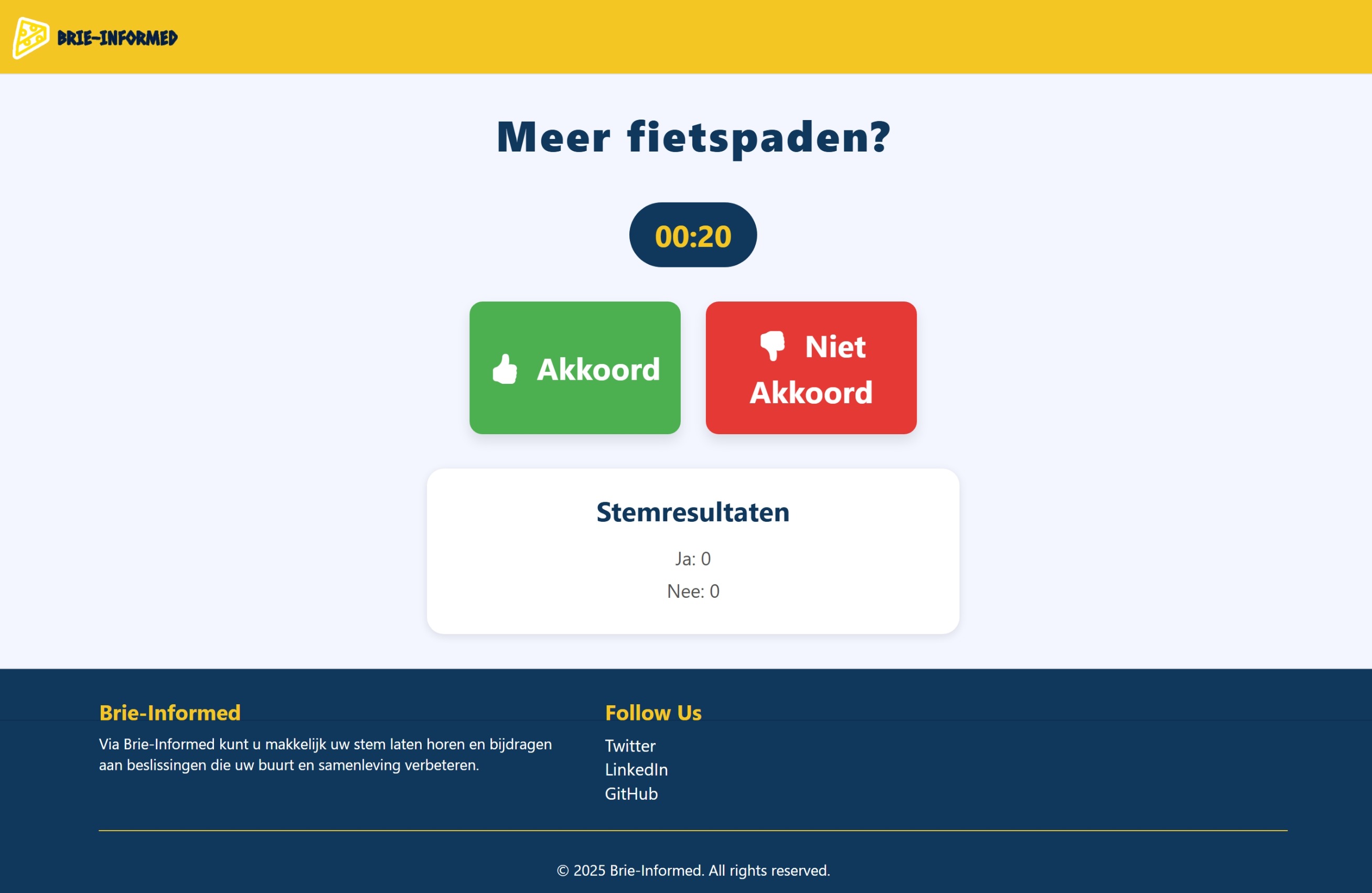 CitizenPanels voting interface showing yes/no buttons and vote count